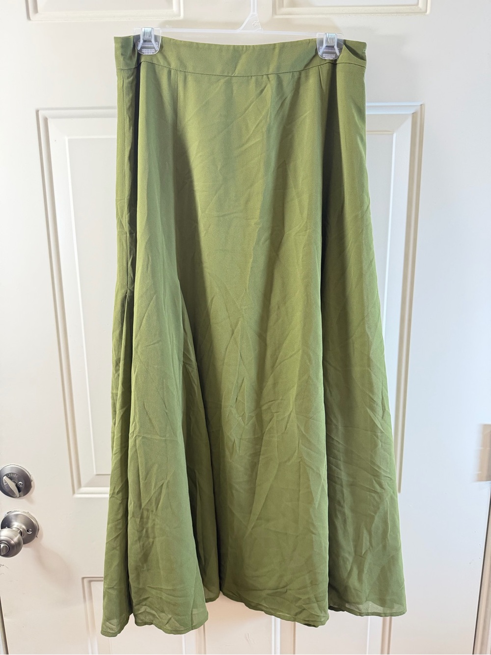 Commense Olive Green Maxi Skirt Women’s M Minimalist 320